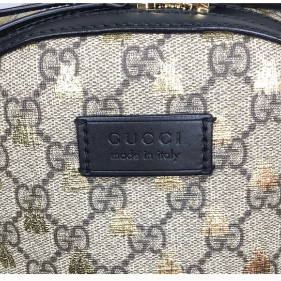 Gucci Beige and Brown Bee Pattern Backpack - Picture 7 of 14